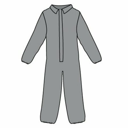 KAPPLER Zytron 200 Coverall, Gray, 4X, 12PK Z2B417GY--4X